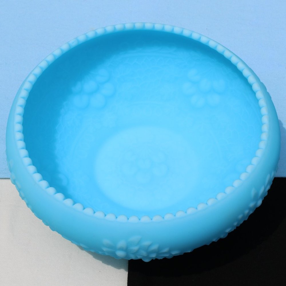 Fenton Satin Blue Bowl